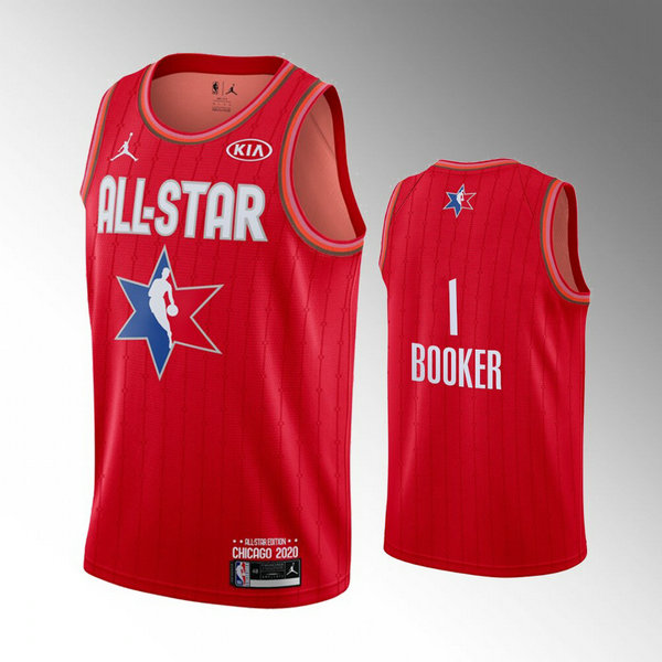 Maillot All Star 2020 Homme Devin Booker 1 Rouge